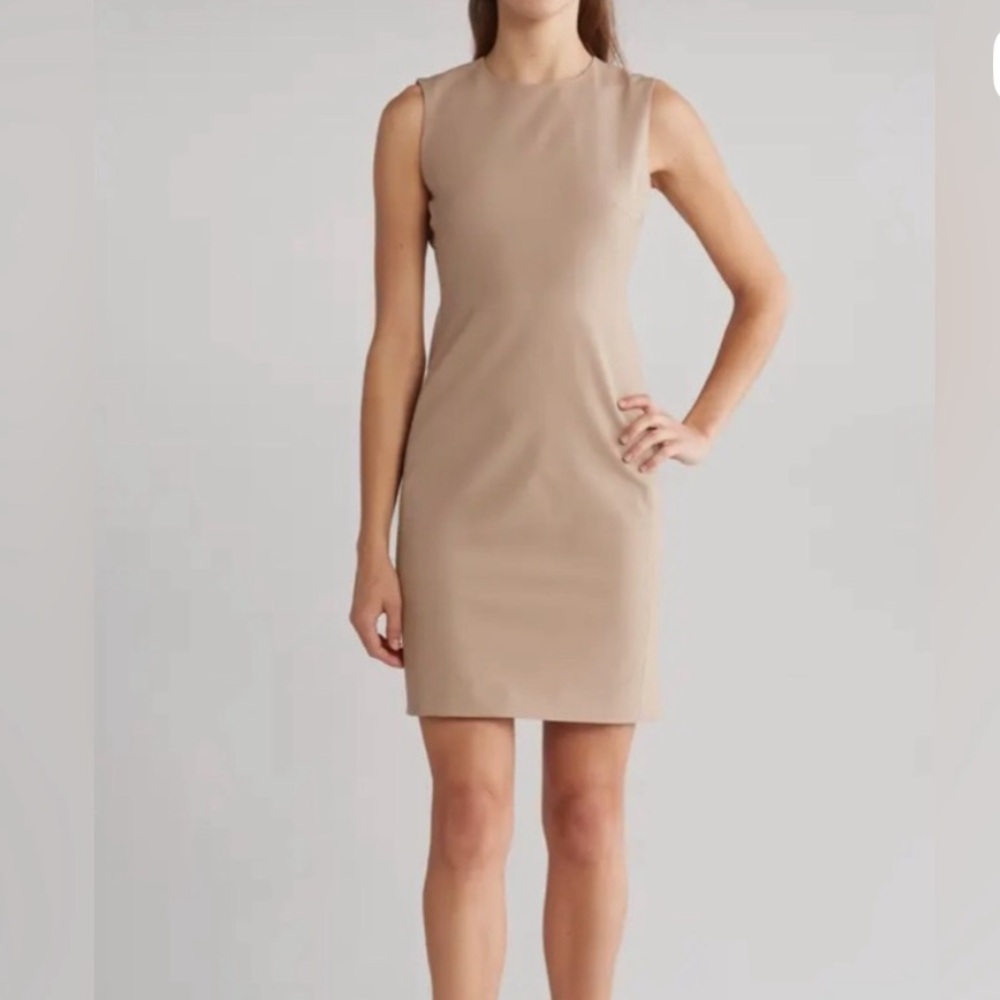 Theory Beige Sheath Dress